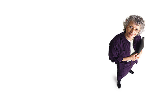 Businesswoman with folder