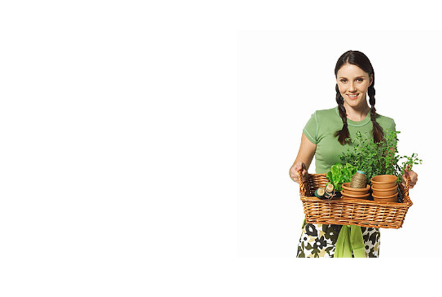 Young woman gardener