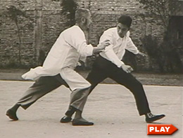Cheng Man Ching pushing one of his students