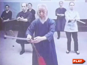 Cheng Man Ching leading Tai Chi Sword class