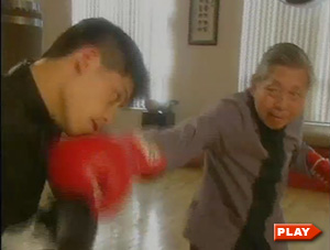 William Chen boxing with Max Chen