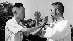 Cheng Man-Ching instructing Dr. Tao in push hands