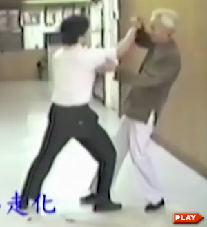 Dr. Tao pushing hands with Howard Lee