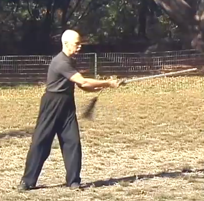 Ken Van Sickle showing Constant Sword exercise with the Tai Chi sword